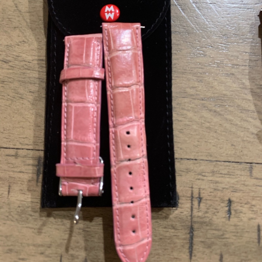 Michele watch alligator leather watch bands